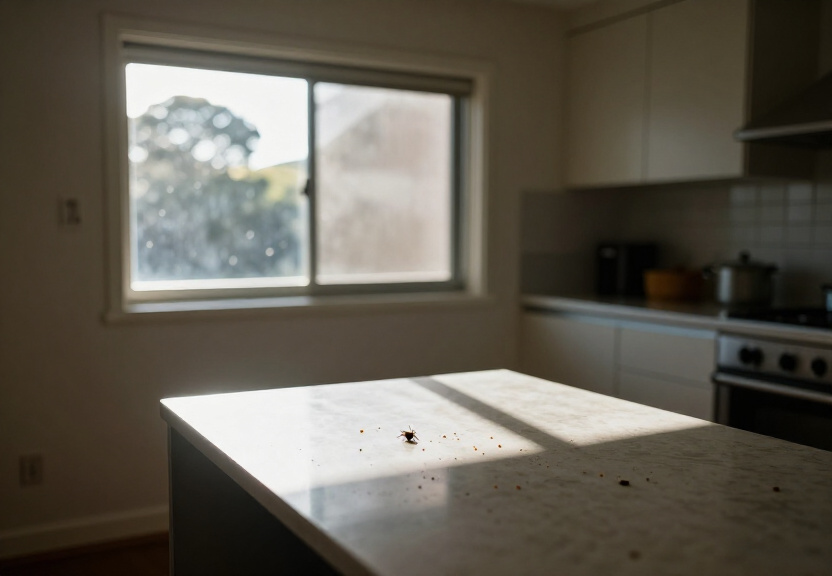 Bed bugs hiding in furniture seams in a Whale Beach home